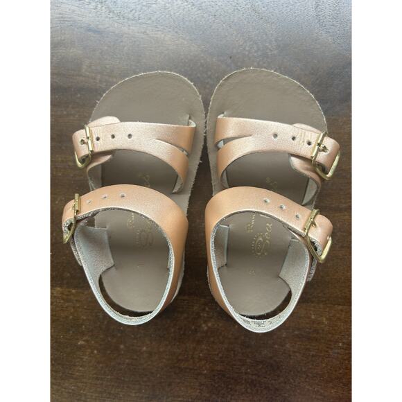 Rose Gold San-sun Sea Wees Sandals Size 3 - Picture 1 of 8